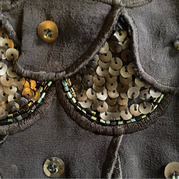 Vintage 90’s 100% Silk Dress Silk Slip Dress Beaded Raindrop Tiered Fairy Prom - Picture 8 of 15